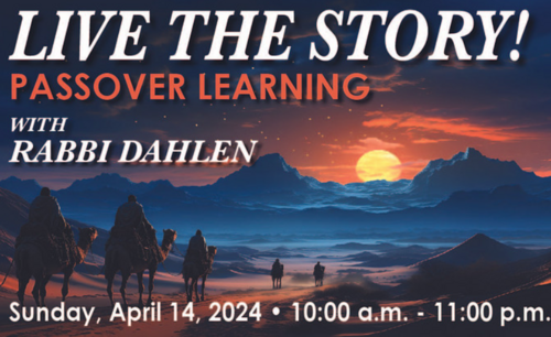 Banner Image for Live the Story! Passover Learning with Rabbi Dahlen 